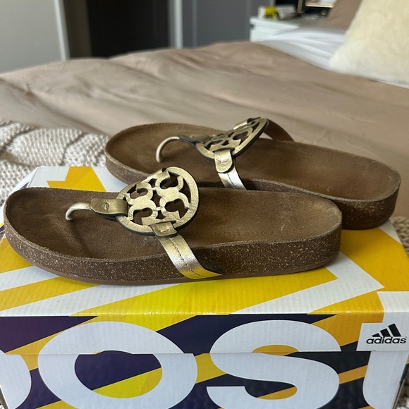 Tory Burch Metallic Gold Sandals - Picture 3 of 3